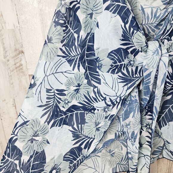 Milkfeel Floral Swimsuit Sarong Coverup Blue OSFA - Picture 7 of 8